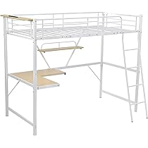 直接手渡し　ロフトベッド　2way　パイプベッド　ホワイト　宮棚付き　コンセント Amazon｜ロフトベッド 階段 パイプベッド 宮棚 宮付き 2段ベッド